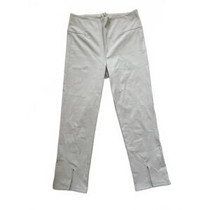 Athleta Pants Women Sz 12 Gray Wander Slim Ankle Split Hem Stretch Pull On